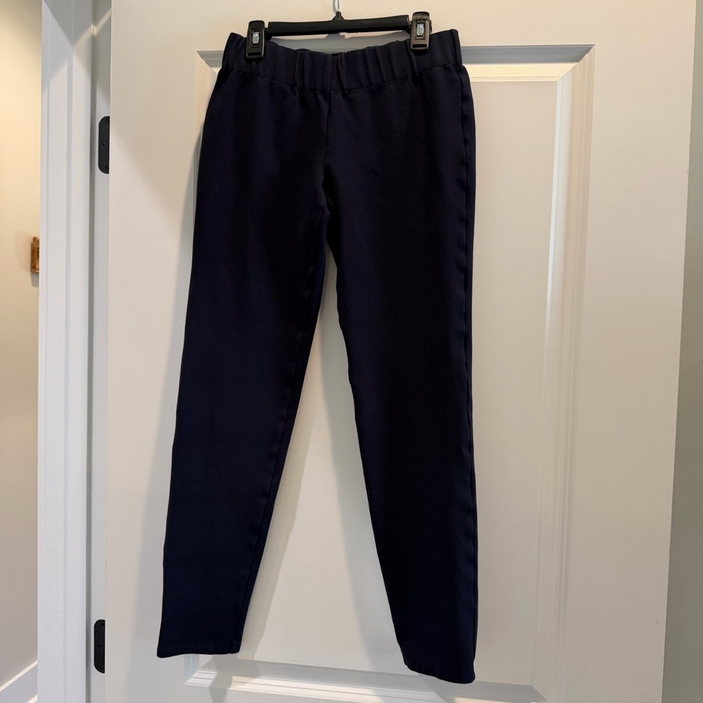 ANN MASHBURN Navy Blue Pull On Ankle Pants - Picture 1 of 4